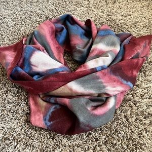 Tie dye multicolor scarf